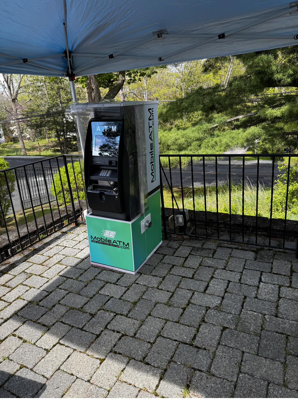 ATM unit with branded flag